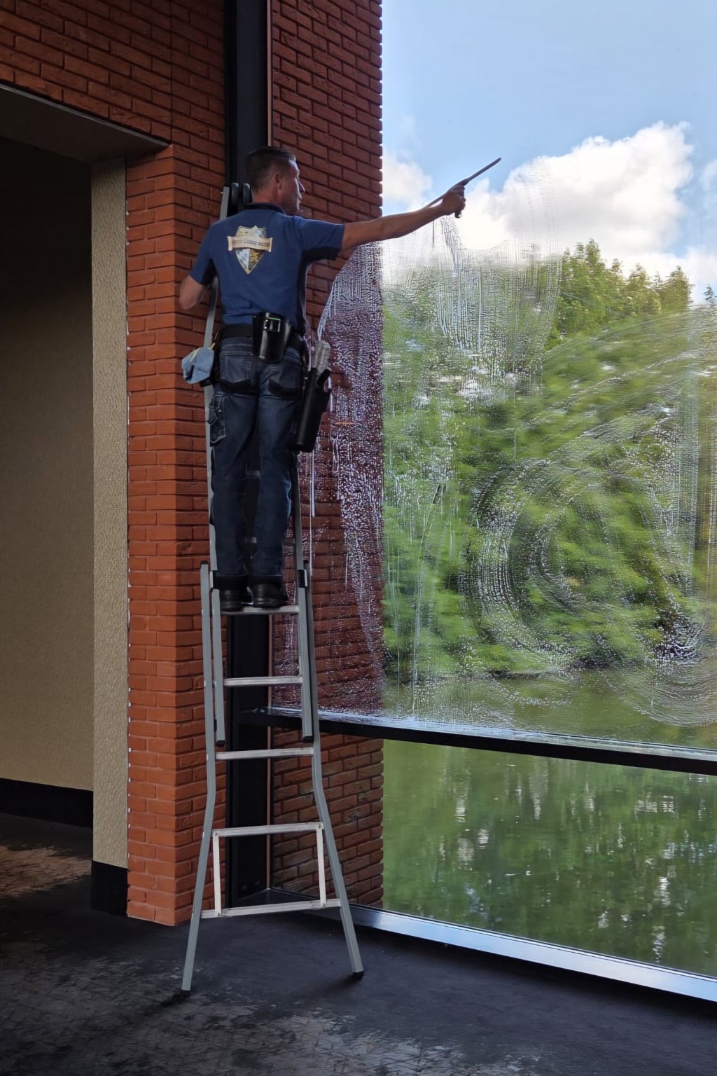 Traditionele glasbewassing met de hand door Special Cleaning Solutions