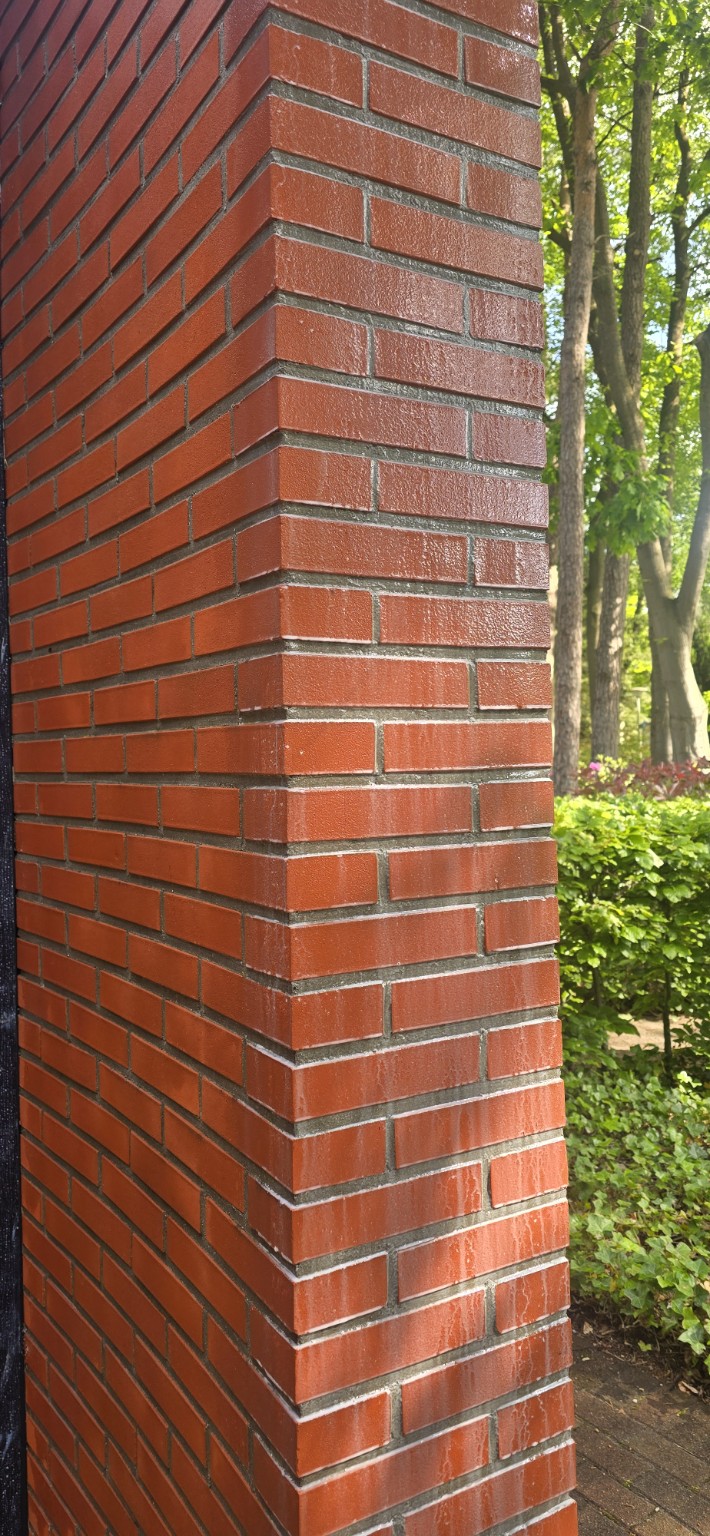 Geïmpregneerde gevel detail